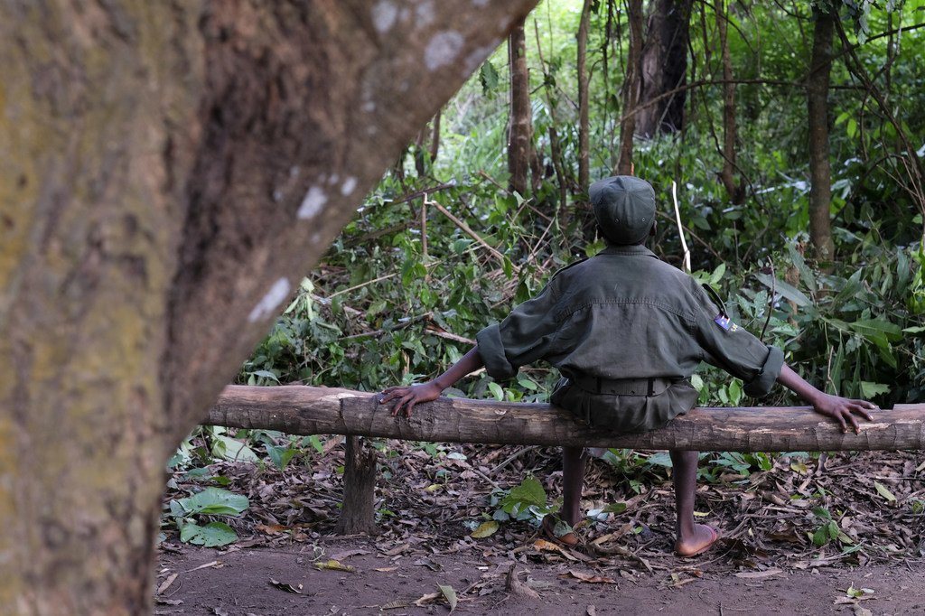 2018年苏丹南部的一个武装团体举行释放雇佣儿童的仪式.